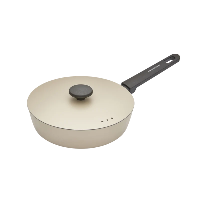 24cm Forged Aluminium Saute Pan - Cream