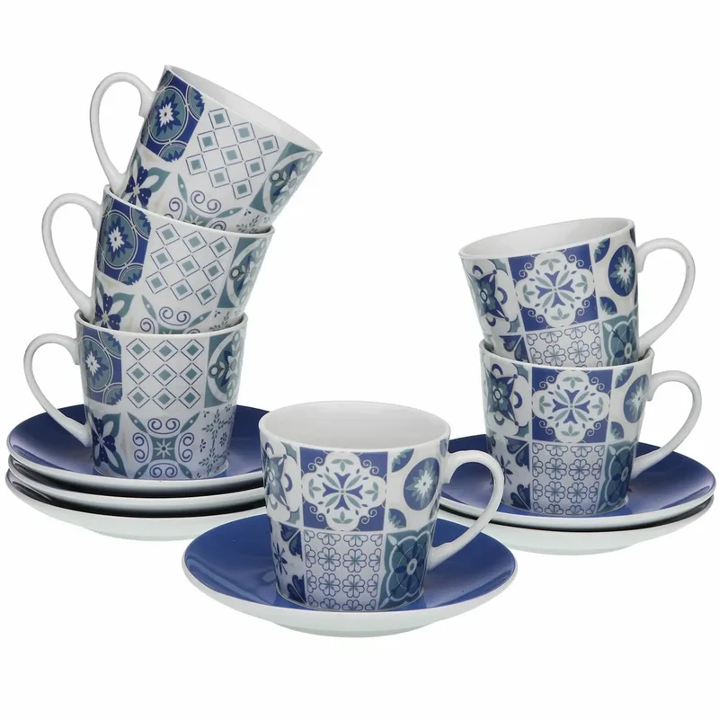 SET 6 TAZAS TE AZURITA