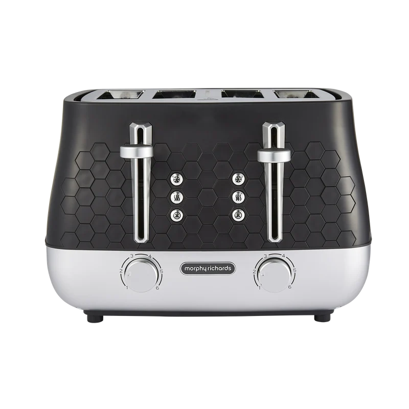Cassini 4-Slice Black Toaster - Moonless Night