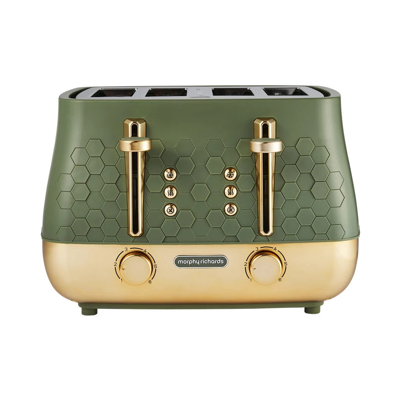 Cassini 4-Slice Green Toaster - Olivine
