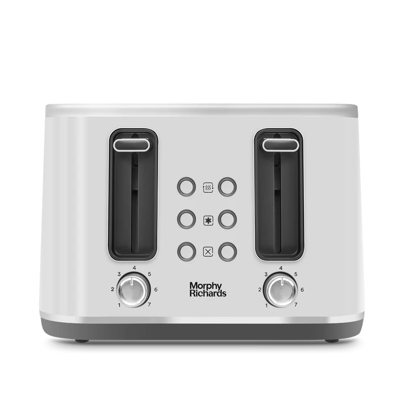 Motive Grey 4 Slice Toaster - Chalk