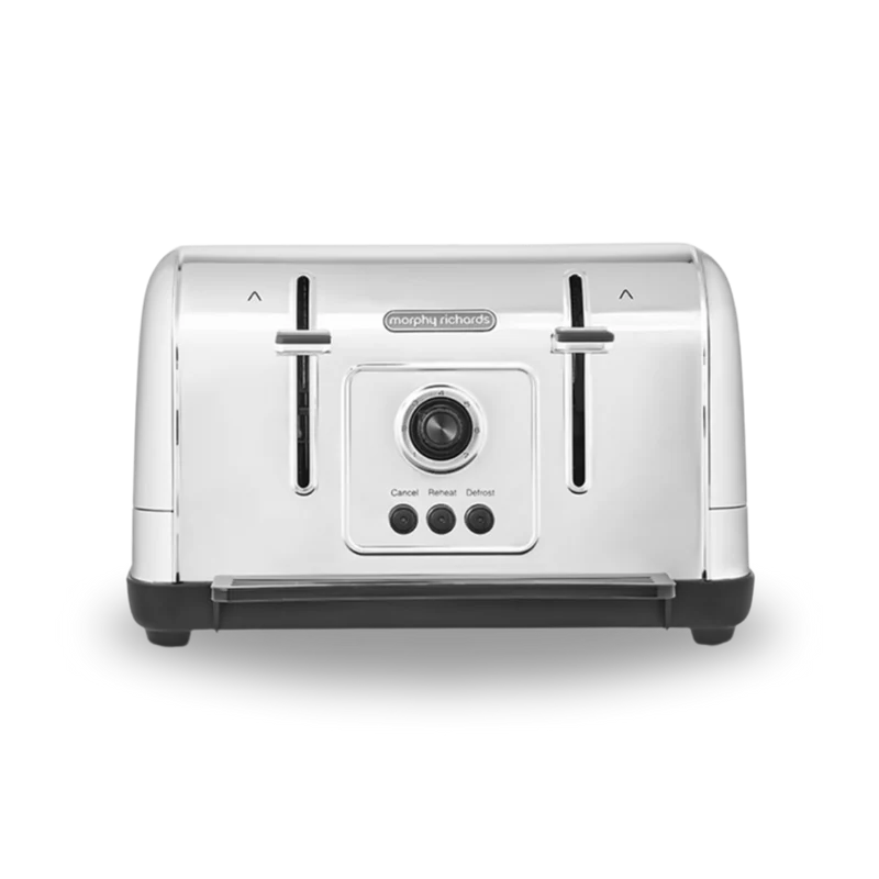 Venture Retro Silver 4 Slice Toaster