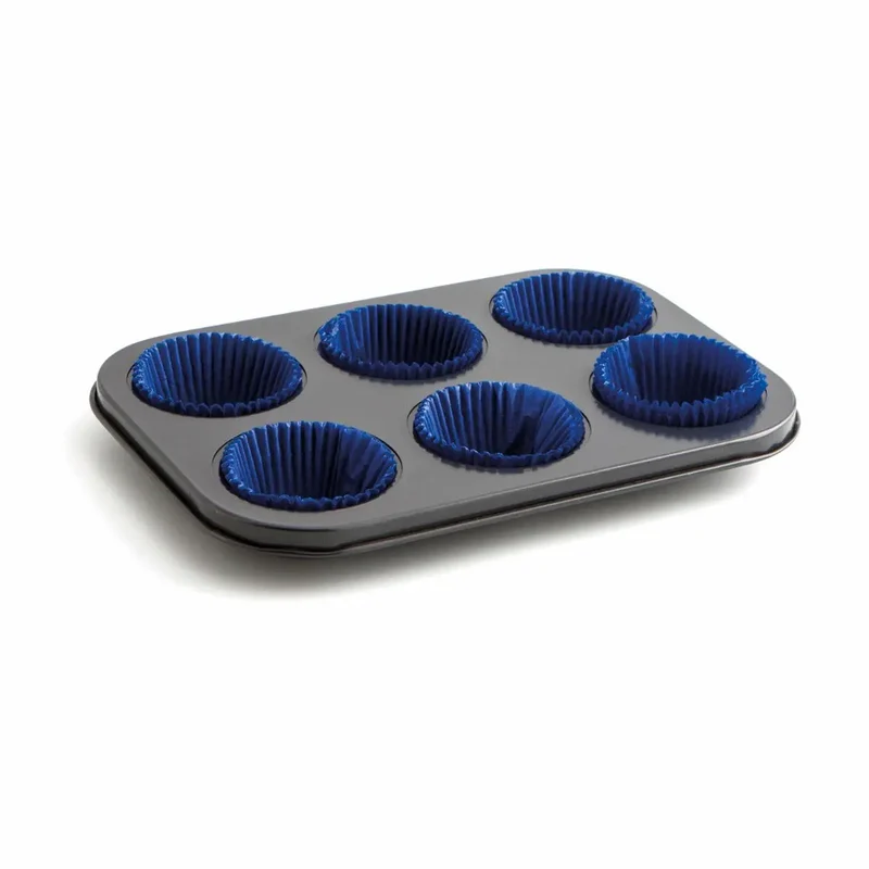 BANDEJA HORNO + 6 CUPCAKES SWEET GREY QD