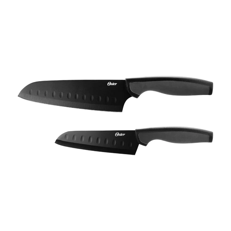 Oster Set de Cuchillos de Acero Inoxidable Santoku Slice Craft 2 Piezas, 82956.02