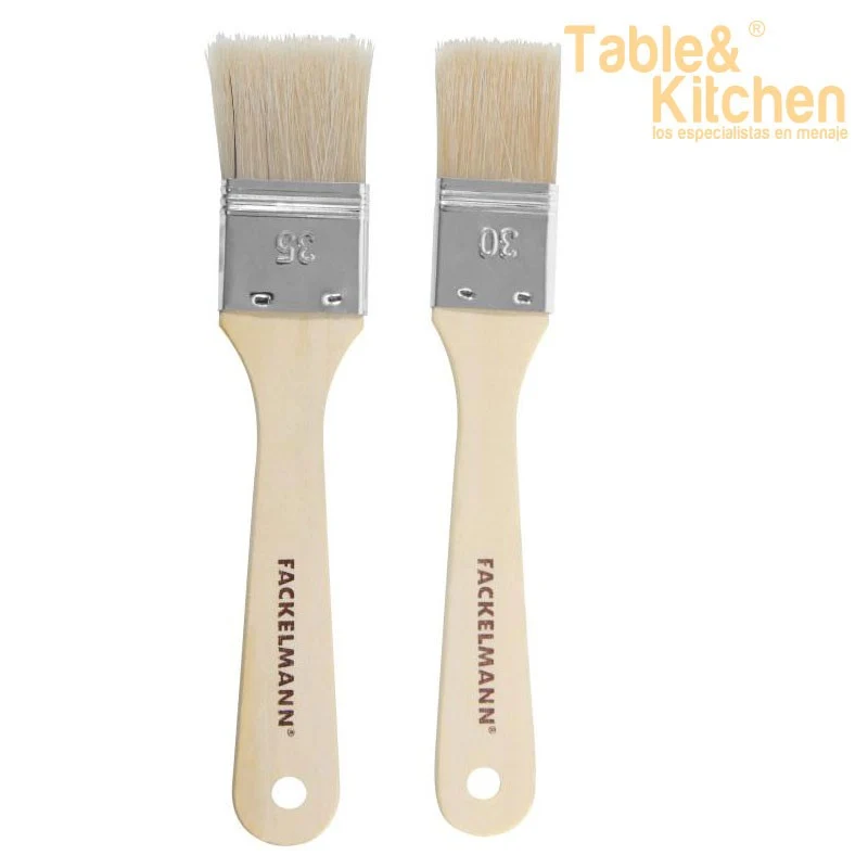 ZENKER 2 PINCELES REPOSTERIA MANGO MADERA