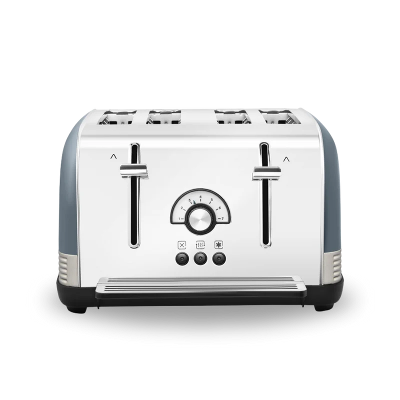 Venture Retro Blue 4 Slice Toaster - Basalt