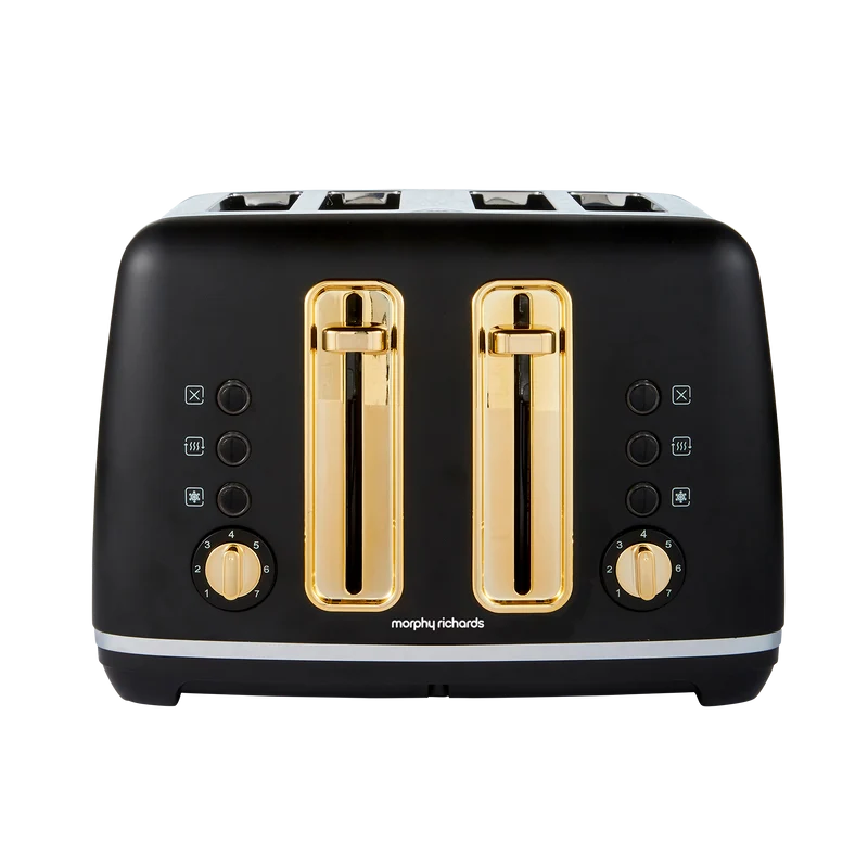 Accents Gold 4-Slice Toaster - Black