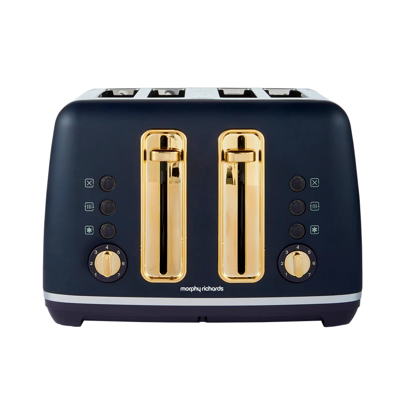 Accents Gold 4-Slice Toaster Navy