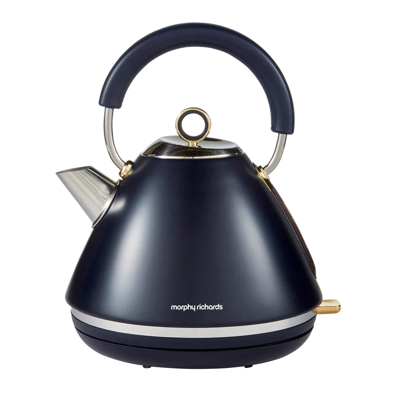 Accents Gold Pyramid Kettle - Navy