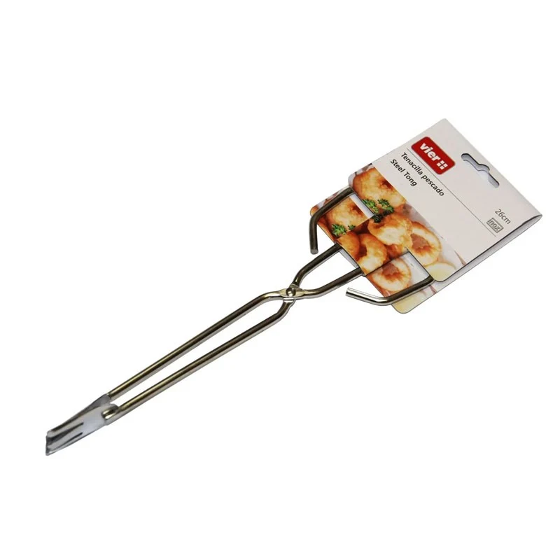 TENACILLA CORTA CON PALA INOX. 26CM