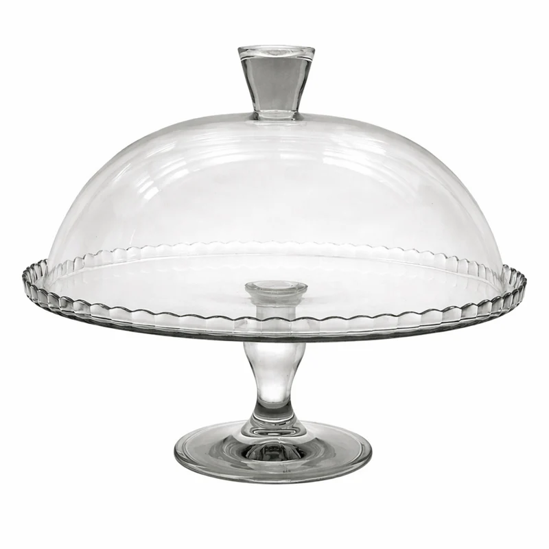 TARTERA CRISTAL C/ PIE PASABACHE 32CM
