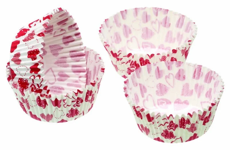 SET 60 CÁPSULAS CUPCAKES CORAZONES