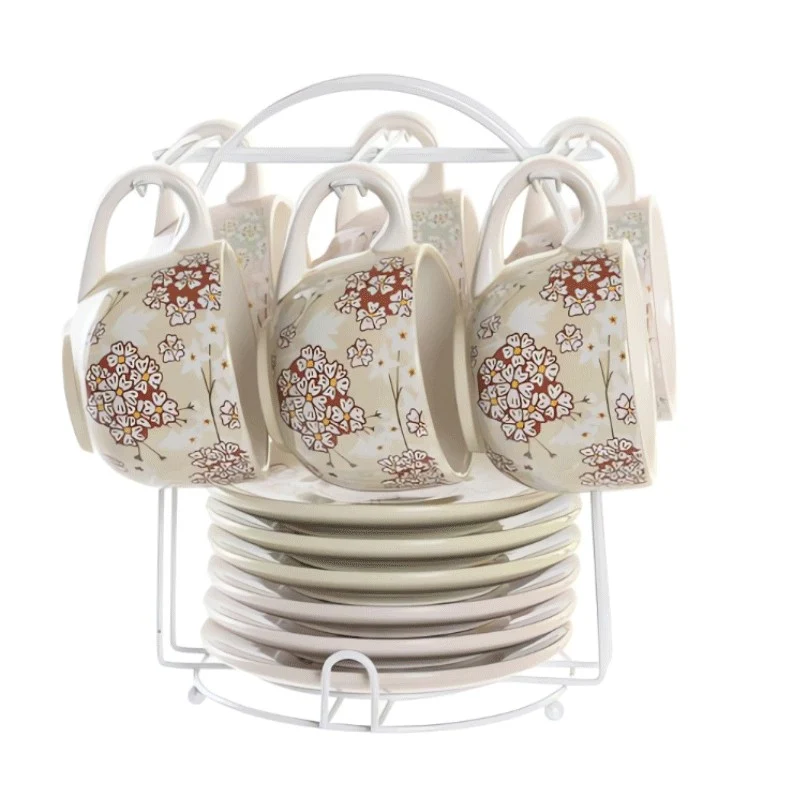 SET 6 P. CAFE DOLOMITE METAL 20X18X20 180ML