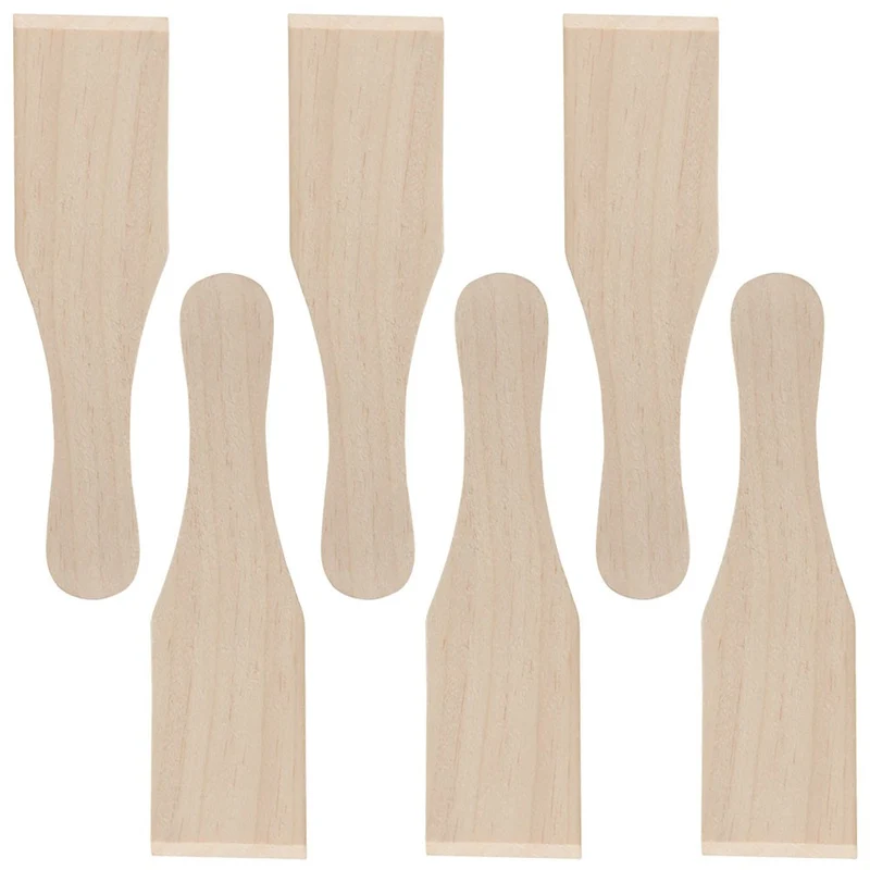 SET 6 MINI ESPÁTULAS DE MADERA