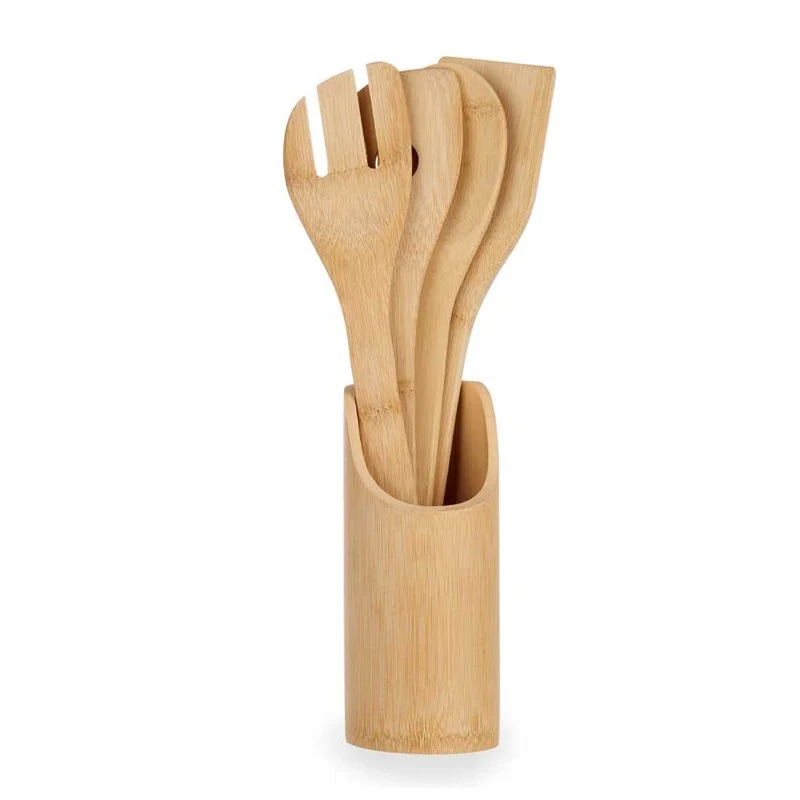 SOPORTE 5 UTENSILIOS BAMBU