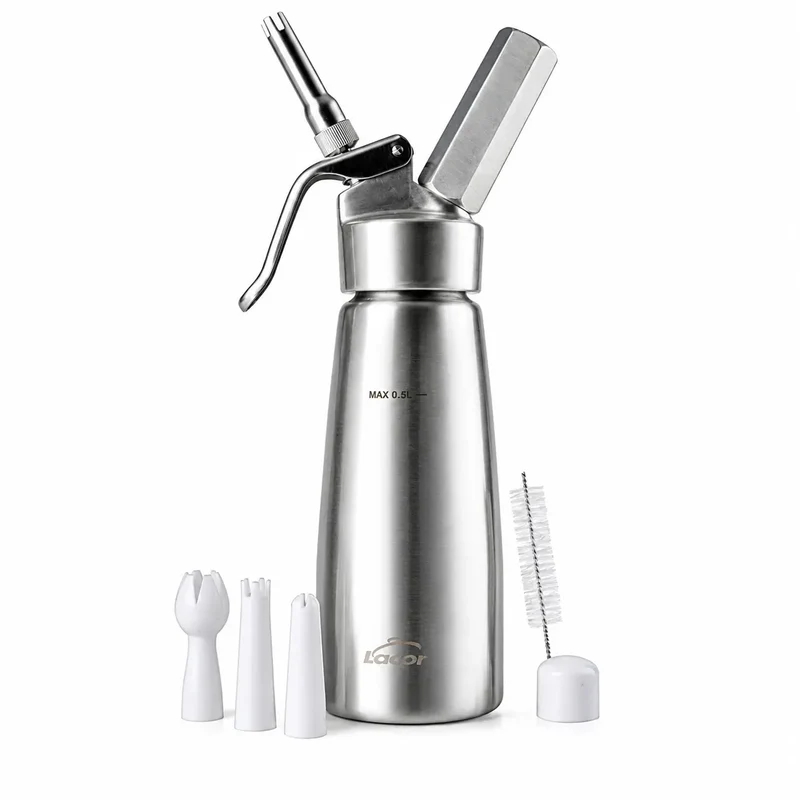 SIFÓN CREMA ACERO INOX + ALUMINIO 1L