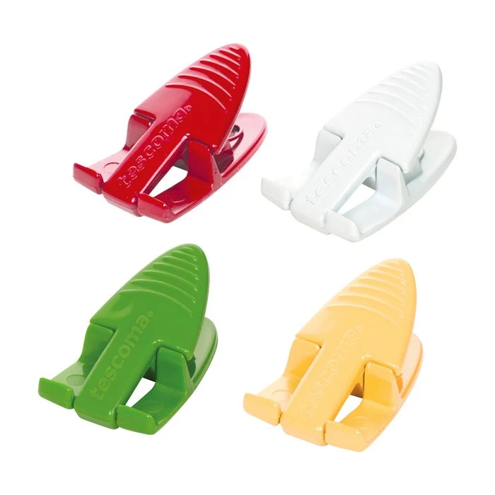 SET 4 PINZAS CIERRABOLSAS 5,5CM PRESTO