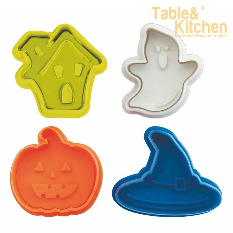 CORTAPASTAS CON EXPULSOR HALLOWEEN 4PCS IBILI
