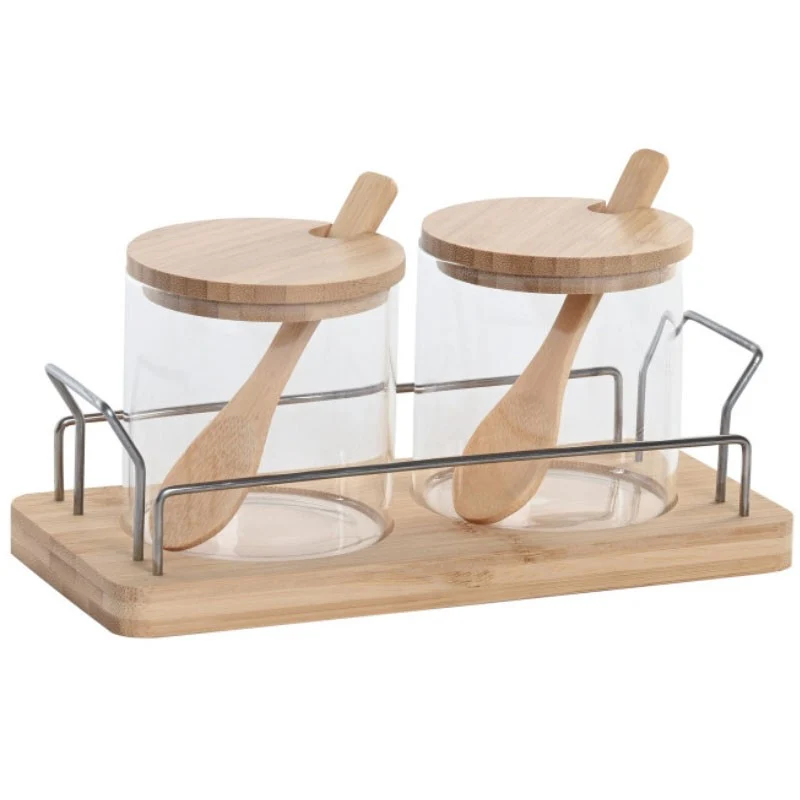 SET 2 AZUCAREROS CRISTAL 21,5X10,5X10CM 280ML