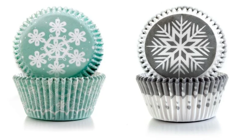 SET 100 CAPSULAS CUPCAKES NAVIDAD