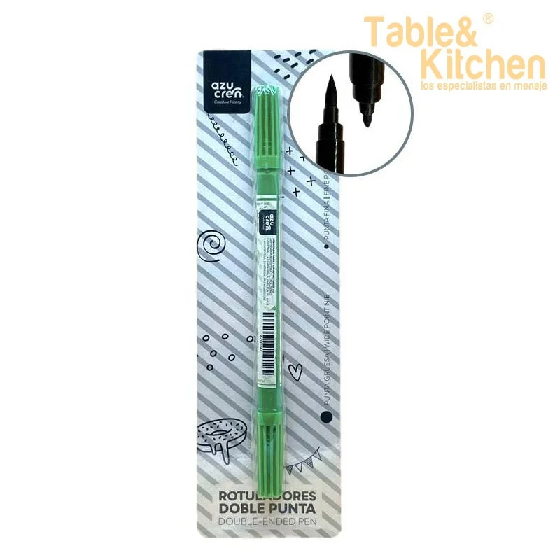 ROTULADOR DOBLE PUNTA COMESTIBLE VERDE