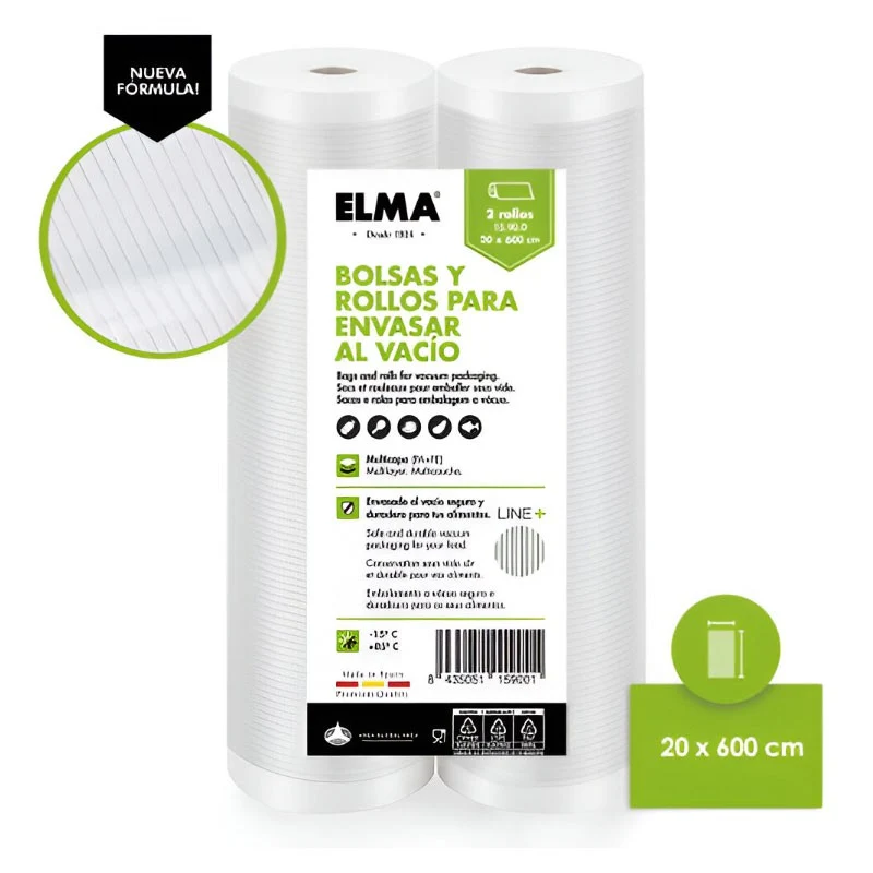 PACK 2 ROLLOS LINE+ 20X600CM ELMA