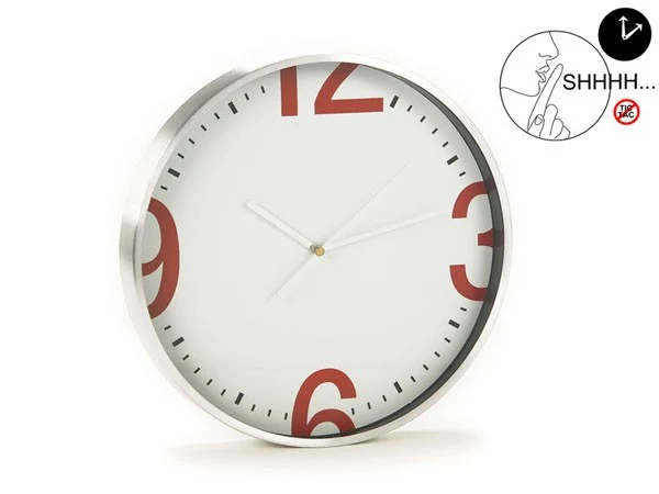 RELOJ PARED BLANCO SILENCIOSO