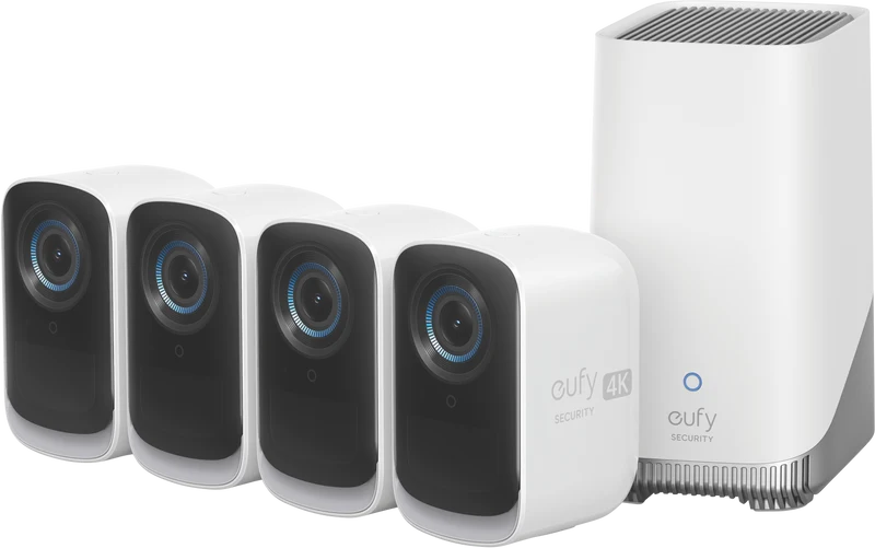 eufy Security Eufycam 3C (4 Pack) & Homebase 3