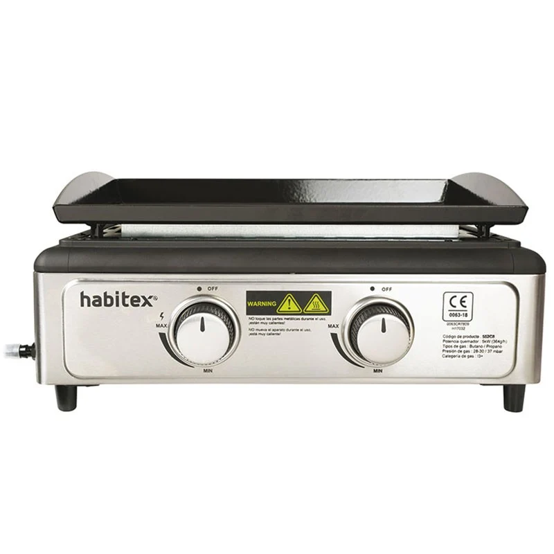 BARBACOA-PLANCHA GAS BUTANO 50. 53X46X23CM BONTEMPO