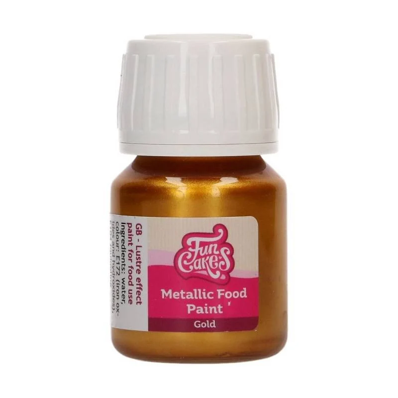 PINTURA METALICA ORO FUNCAKES 30 ML