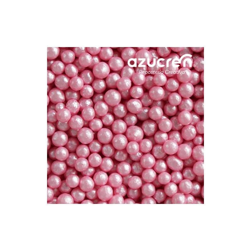 PERLAS DE AZÚCAR ROSA BRILLANTE 4MM 90GR
