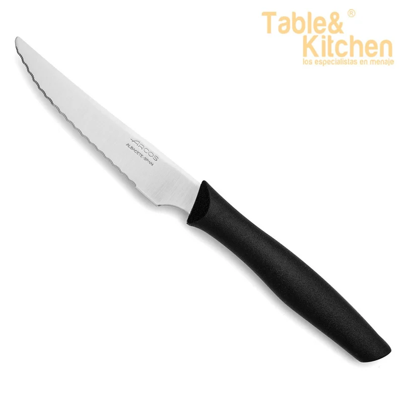 CUCHILLO CHULETERO NEGRO PERLADO 110MM