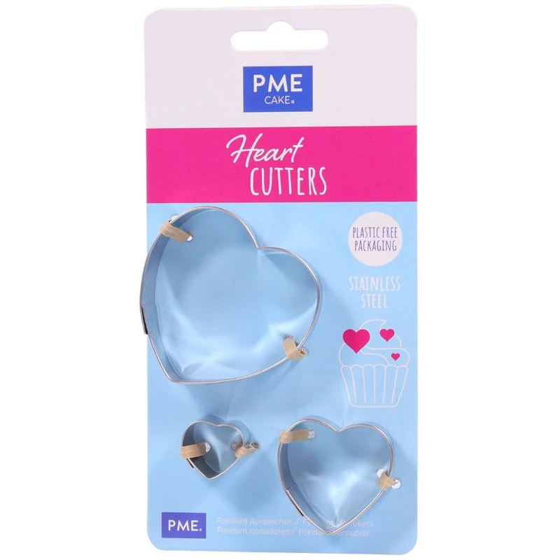 CORTADORES CORAZONES ACERO INOX PME