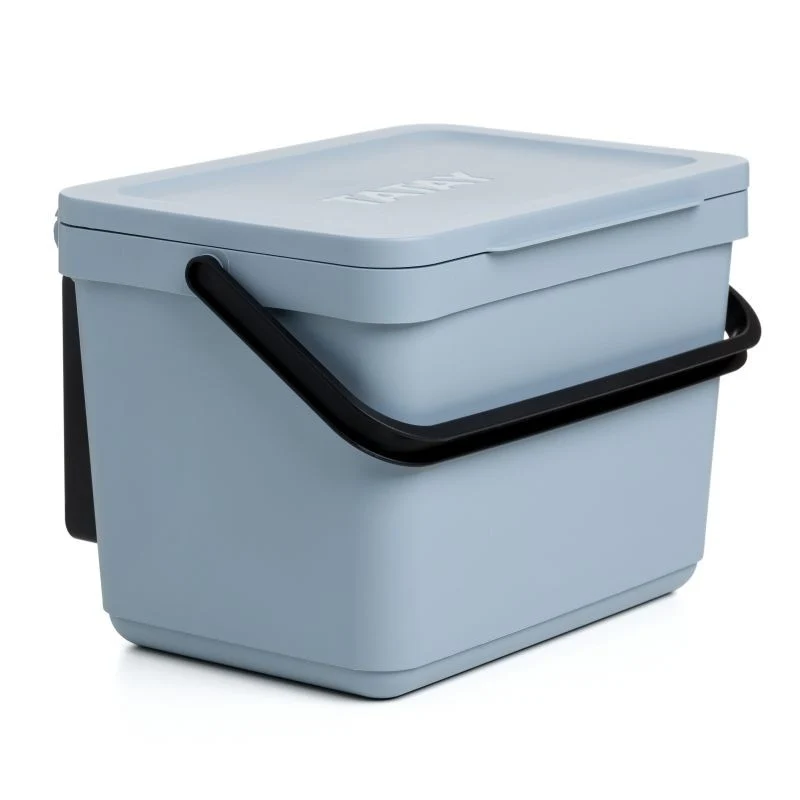 CUBO ORGANICO 6L SMART CON SOPORTE BLUE MIST