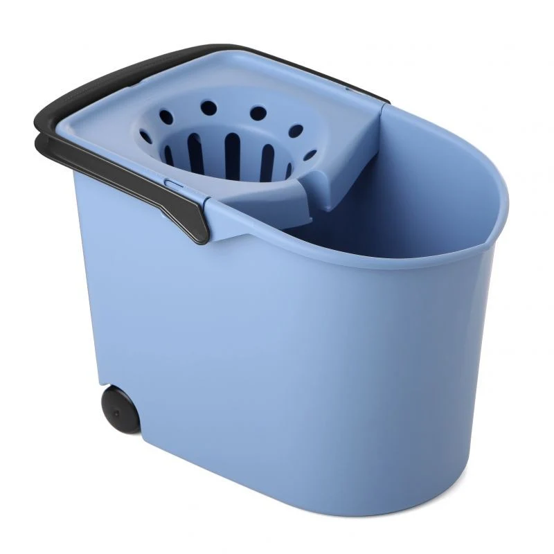 CUBO C/ESCURRIDOR C/RUEDAS AZUL