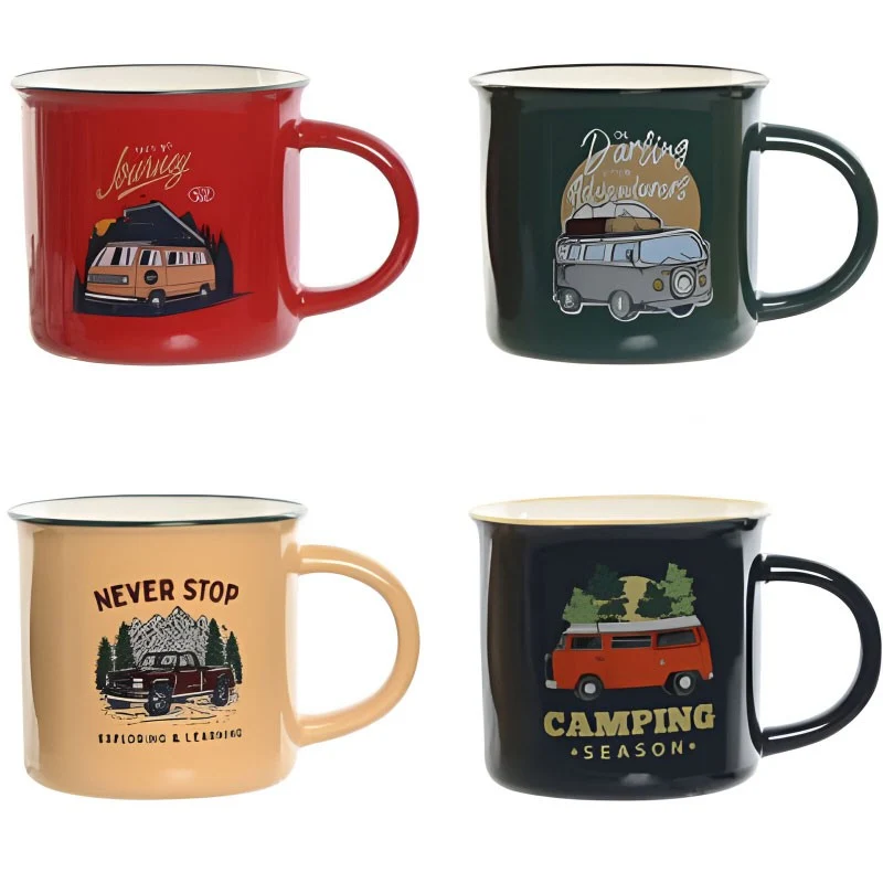 MUG PORCELANA 9,4X8,7X8 340ML FURGO SURT.