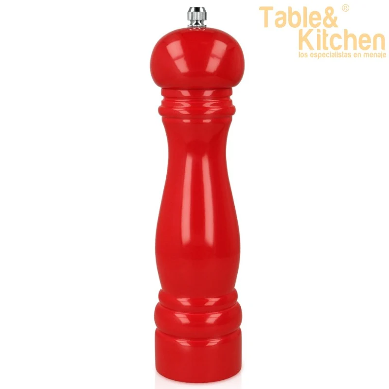 MOLINILLO PARA PIMIENTA DE MADERA LACADA 21CM