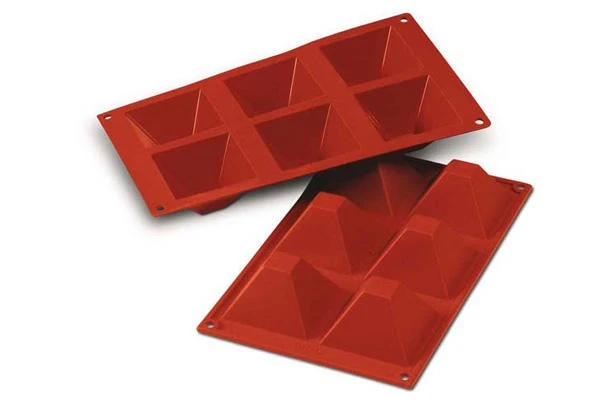 MOLDE SILICONA PROFESSIONAL PIRÁMIDE 70MM 6 CAVIDADES