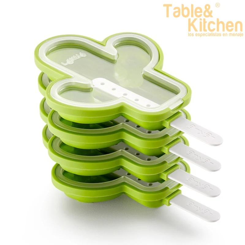 SET 4 MOLDES PARA HELADOS CACTUS LEKUE