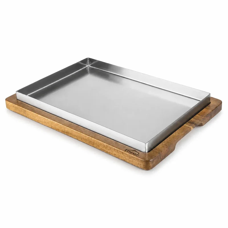 Llauna de arroz Lacor 29,5 × 19,5 × 2 cm con base 33 × 23 cm