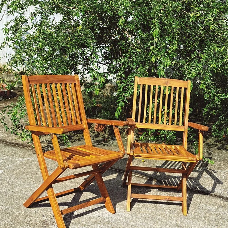 JUEGO 2 SILLAS JARDIN PLEGABLE MEDITERRANEO CON BRAZOS