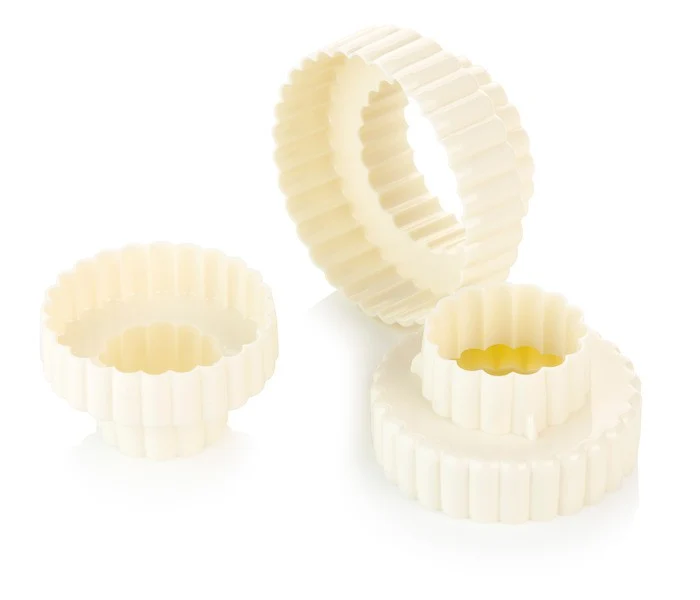 JGO 3 CORTAPASTAS DOBLES CIRCULO RIZ. 6 TAMAÑOS DELICIA