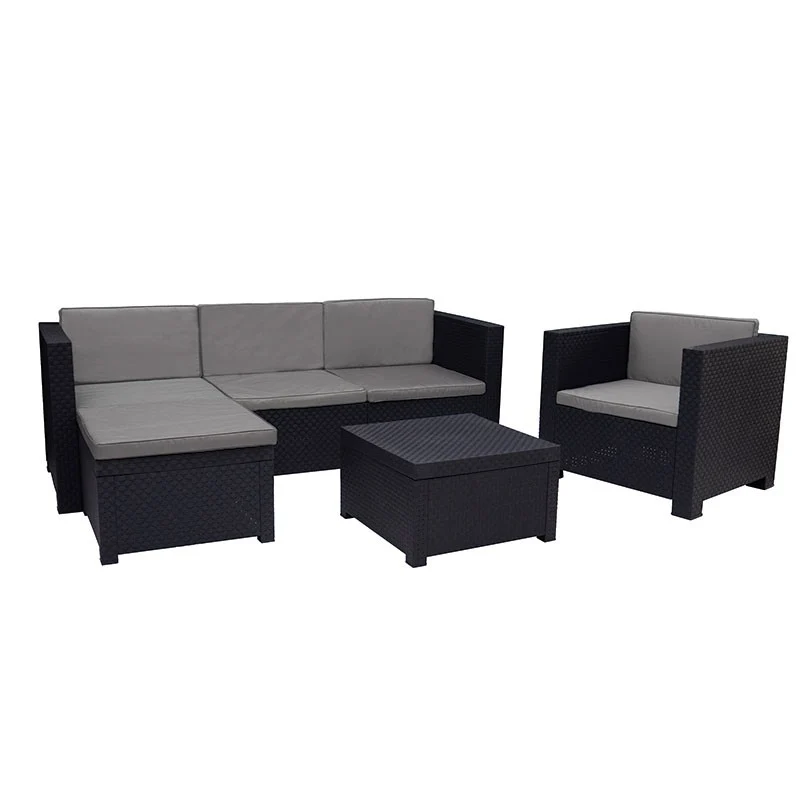 CONJUNTO MANHATTAN SOFÁ + SILLA + PUFF + MESA