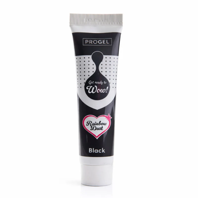 COLORANTE EN GEL PROGEL NEGRO RAINBOW DUST
