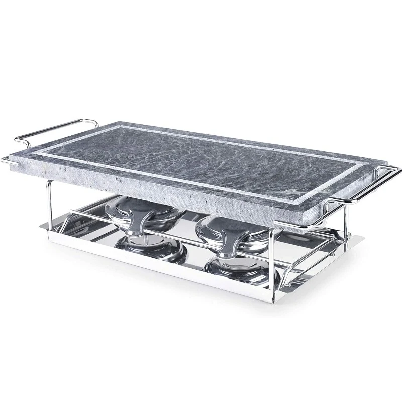 SET GRILL PIEDRA 37X18 CM IBILI