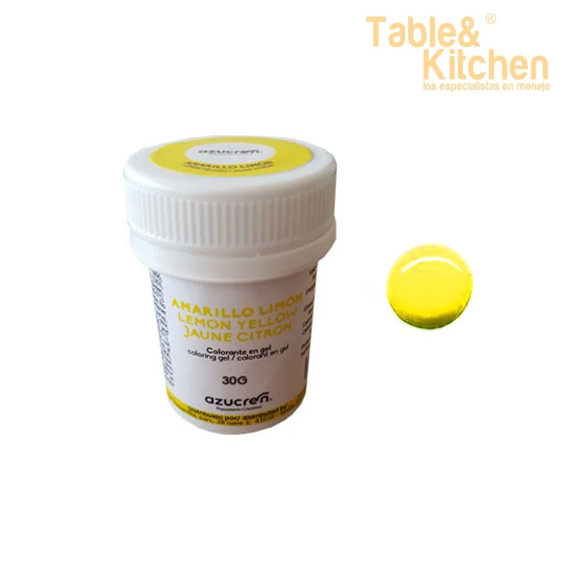 COLORANTE EN GEL AMARILLO LIMON 30GR AZUCREN