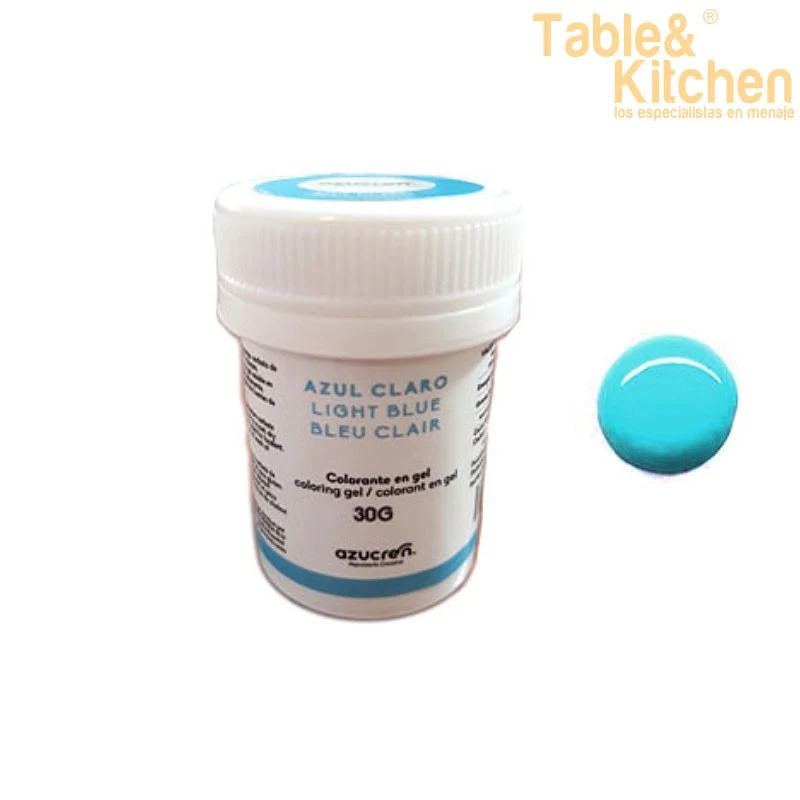 COLORANTE EN GEL AZUL CLARO 30GR AZUCREN