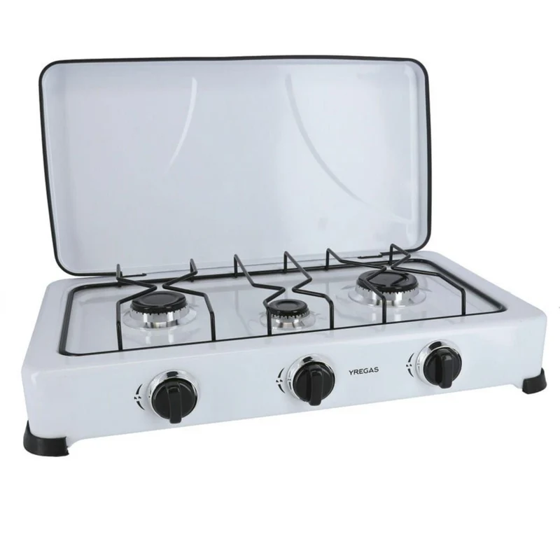 COCINA GAS ESMALTADA BLANCA 3 FUEGOS