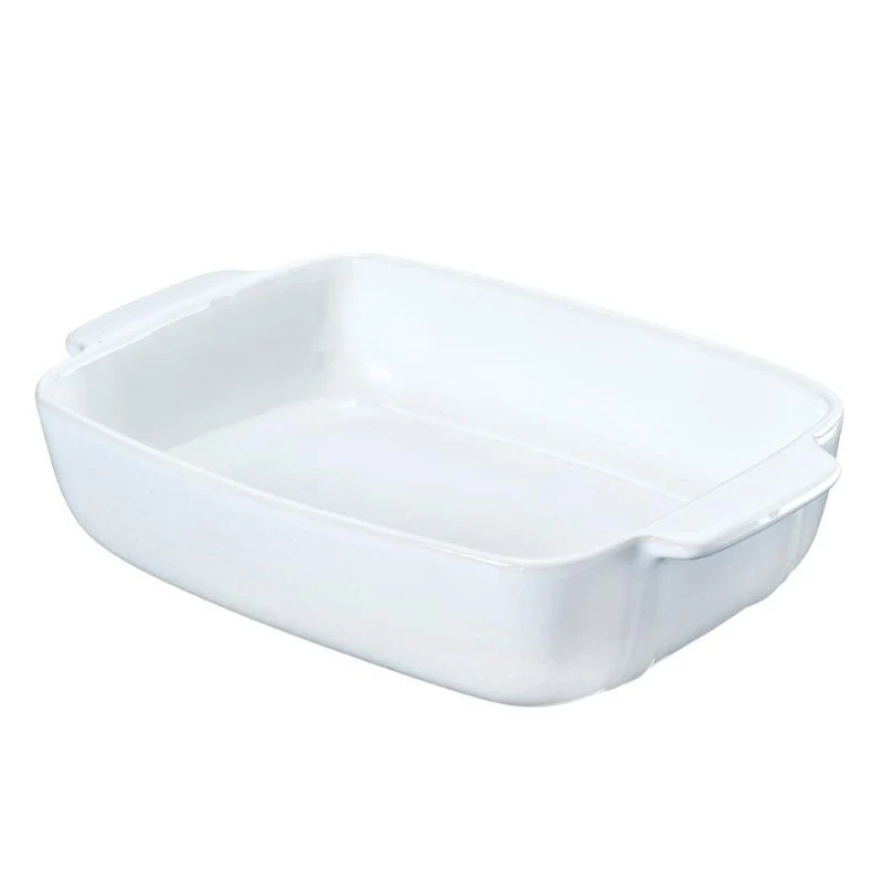 FUENTE RECTANGULAR CERAMICA BLANCA 35X23 CM PYREX
