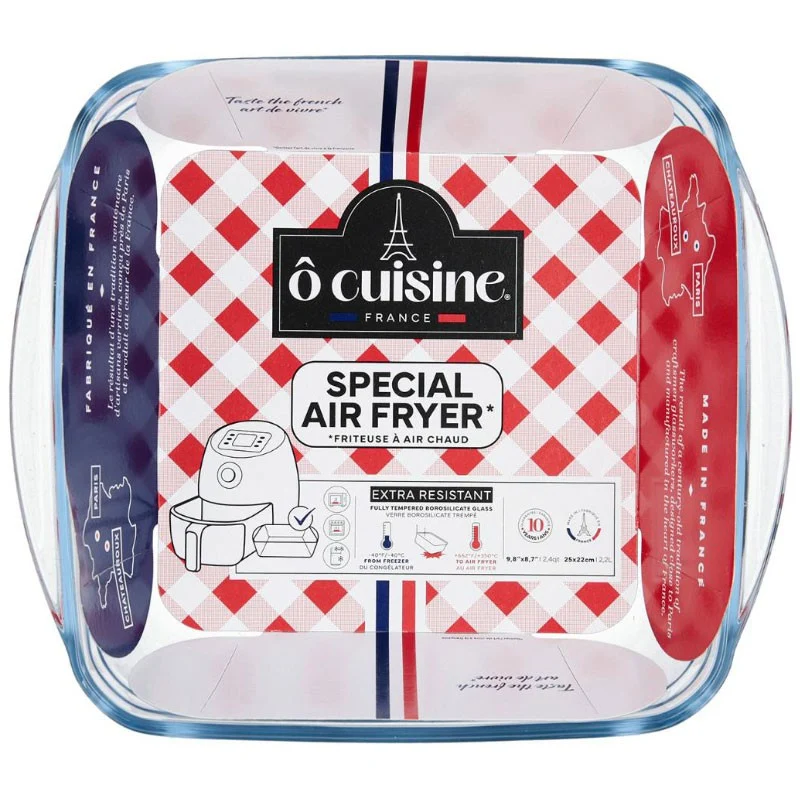 FUENTE CUADRADA 25X22X7CM OUCUISINE AIRFRYER